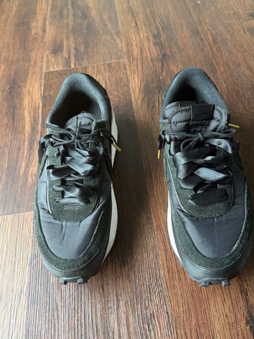Sacai Black Men's Runner-Inspired Sneakers